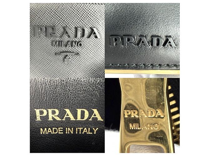 Borsa monocromatica Prada da donna con logo triangolare Nero - vista 5