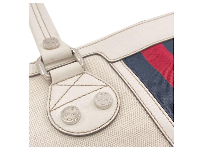 Borsa Tote Gucci Sherry Line Bianco - vista 11
