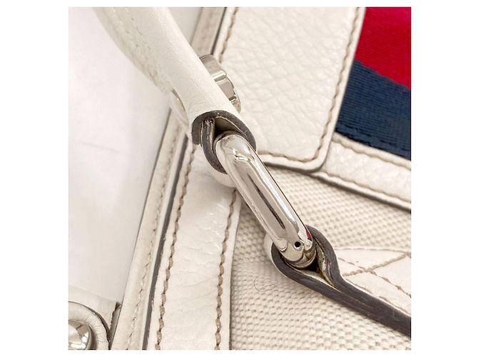 Borsa Tote Gucci Sherry Line Bianco - vista 12
