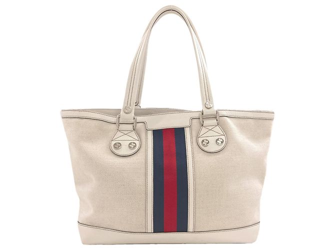 Borsa Tote Gucci Sherry Line Bianco - vista 2