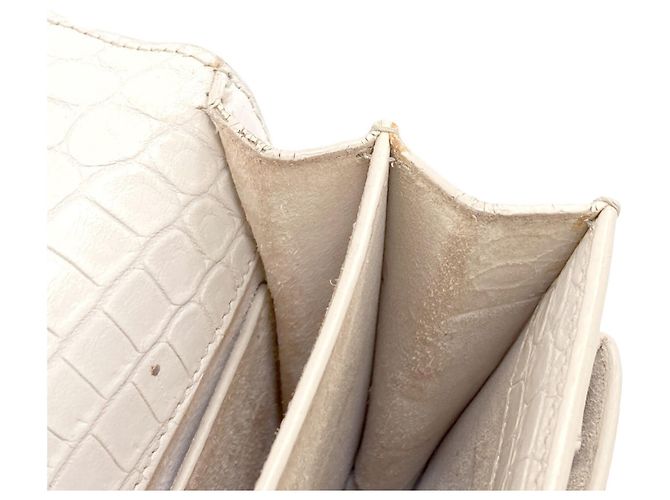 Borsa a tracolla Saint Laurent Sunset Medium Bianco - vista 11