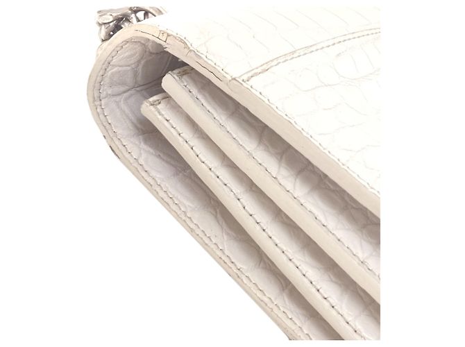 Borsa a tracolla Saint Laurent Sunset Medium Bianco - vista 14
