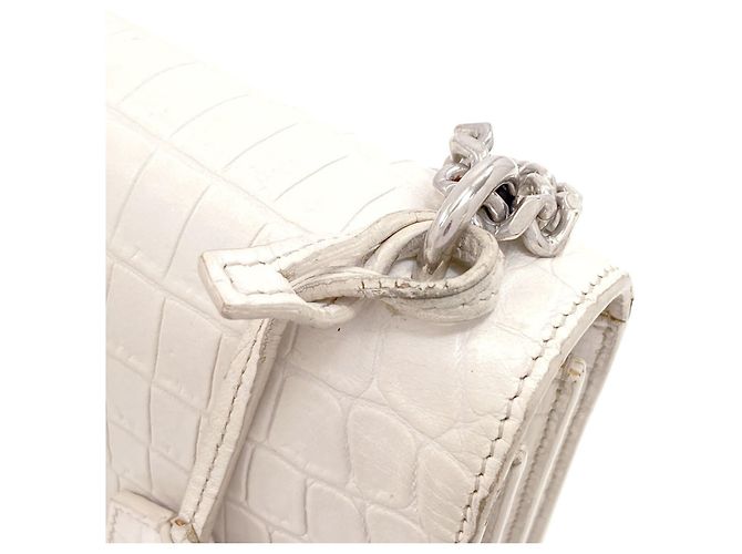 Borsa a tracolla Saint Laurent Sunset Medium Bianco - vista 15