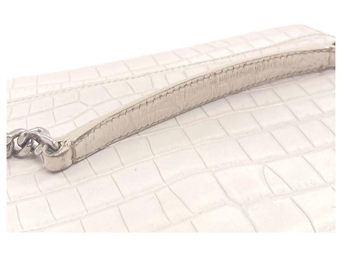 Borsa a tracolla Saint Laurent Sunset Medium Bianco - vista 17