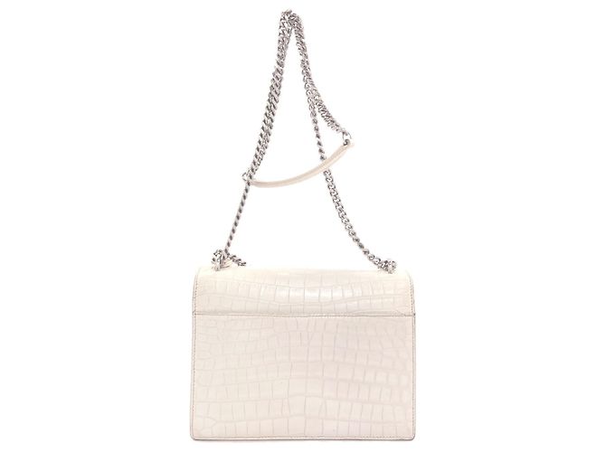 Borsa a tracolla Saint Laurent Sunset Medium Bianco - vista 2