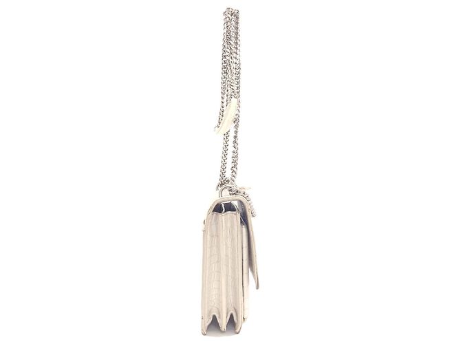 Borsa a tracolla Saint Laurent Sunset Medium Bianco - vista 3