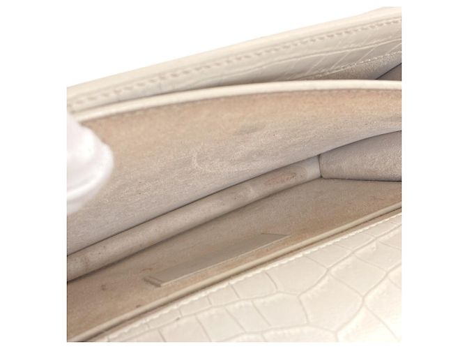 Borsa a tracolla Saint Laurent Sunset Medium Bianco - vista 7