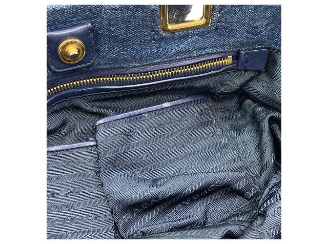 Prada Denim 2-Way Tote Bag Blau - Ansicht 10
