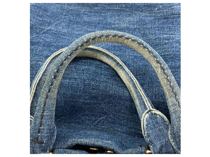 Prada Denim 2-Way Tote Bag Blau - Ansicht 12