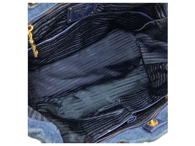 Prada Denim 2-Way Tote Bag Blau - Ansicht 5