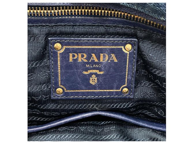 Prada Denim 2-Way Tote Bag Blau - Ansicht 6