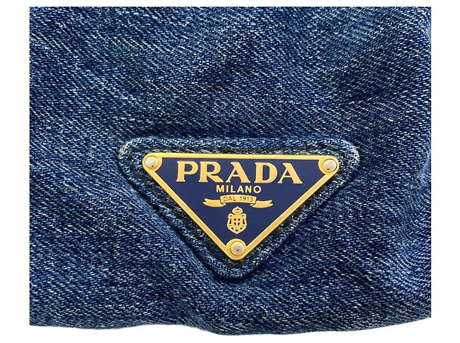 Prada Denim 2-Way Tote Bag Blau - Ansicht 8