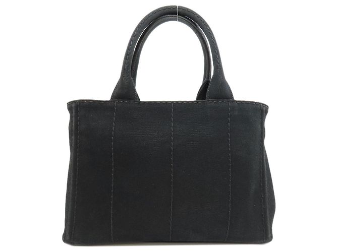 Borsa Tote 2-Way Prada Canapa Nero - vista 2