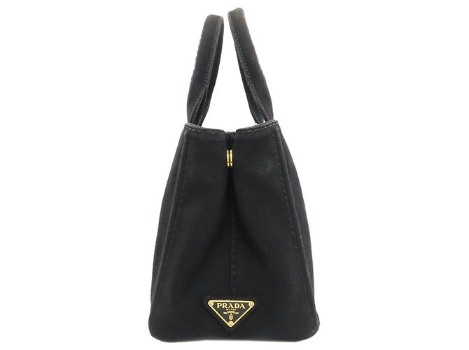 Borsa Tote 2-Way Prada Canapa Nero - vista 3