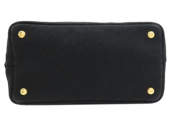 Borsa Tote 2-Way Prada Canapa Nero - vista 4