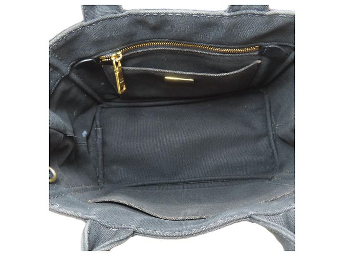 Borsa Tote 2-Way Prada Canapa Nero - vista 5