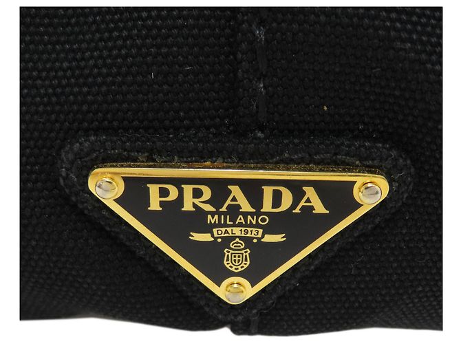 Borsa Tote 2-Way Prada Canapa Nero - vista 7