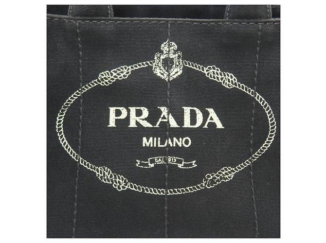 Borsa Tote 2-Way Prada Canapa Nero - vista 8