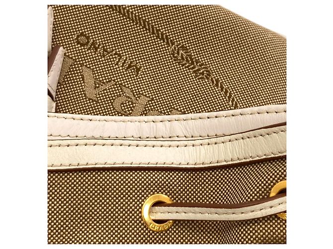 Borsa a mano 2-Way in jacquard logo Prada Bianco Beige - vista 10