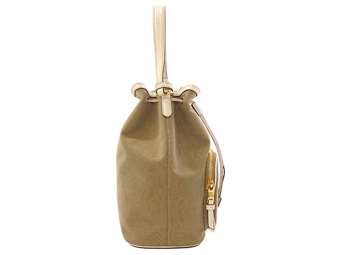 Borsa a mano 2-Way in jacquard logo Prada Bianco Beige - vista 3