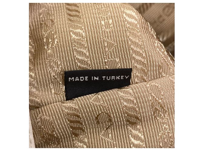 Borsa a mano 2-Way in jacquard logo Prada Bianco Beige - vista 7