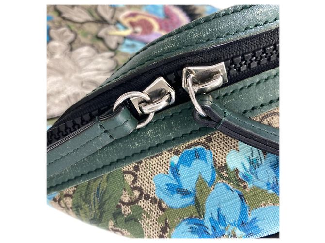 Zaino Gucci GG Blooms con ricamo a uccello Marrone - vista 14