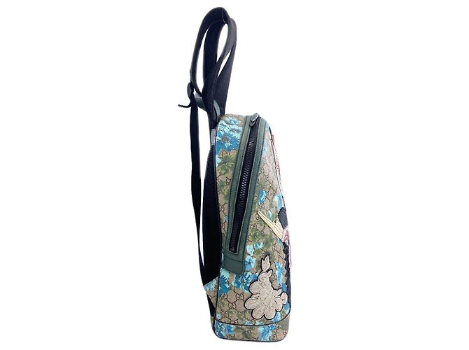 Zaino Gucci GG Blooms con ricamo a uccello Marrone - vista 3
