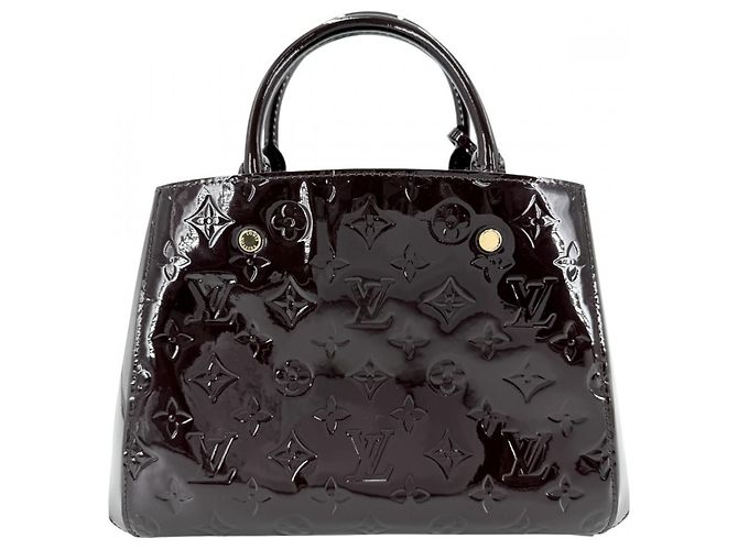 Borsa Louis Vuitton Monogram Vernis Amarante Montaigne BB Bordò - vista 2
