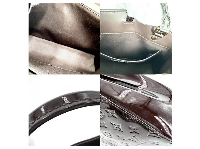 Borsa Louis Vuitton Monogram Vernis Amarante Montaigne BB Bordò - vista 8
