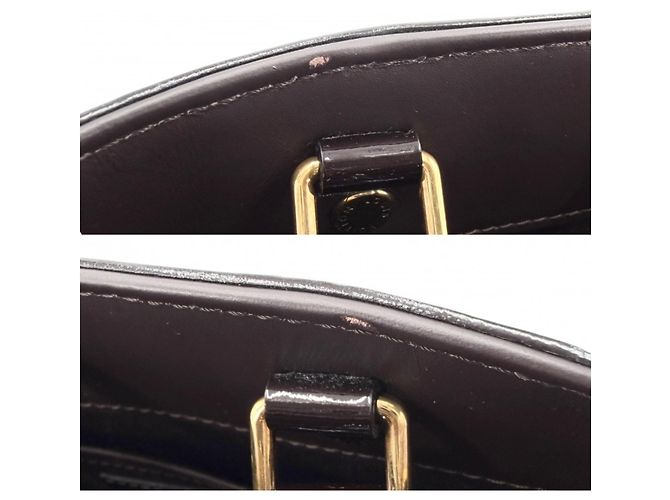 Borsa Louis Vuitton Monogram Vernis Amarante Montaigne BB Bordò - vista 9
