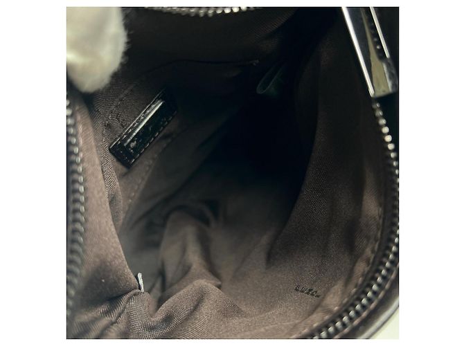 Borsa a tracolla Fendi in tela e pelle marrone - vista 17