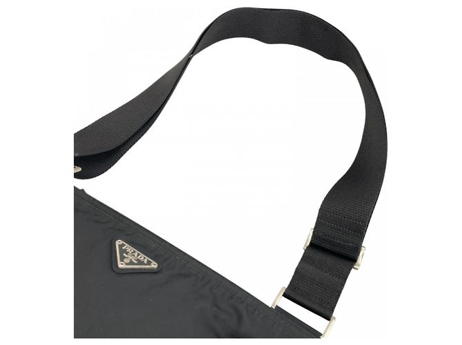 Borsa a tracolla Prada in nylon nero - vista 14