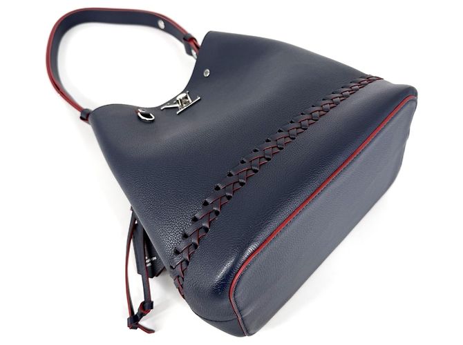 Borsa a tracolla Lockme Bucket Louis Vuitton Rosso Blu navy - vista 3