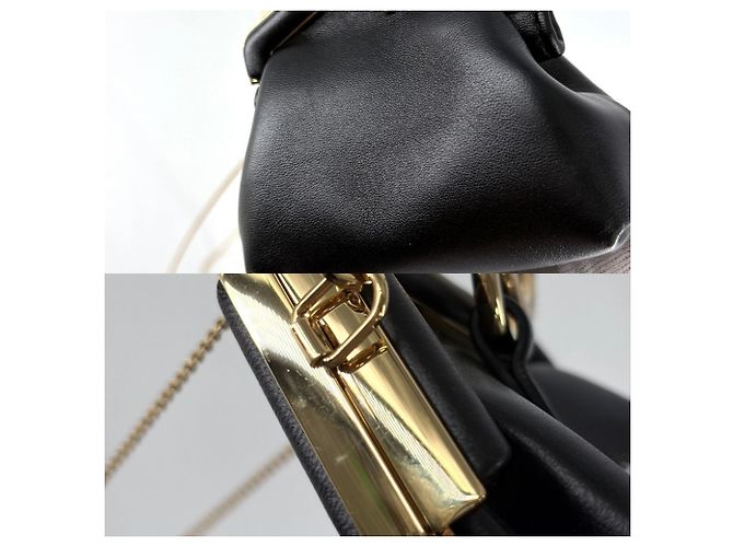 Mini borsa a tracolla Fendi Nano First Charm Chain Nero - vista 6