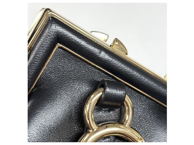 Mini borsa a tracolla Fendi Nano First Charm Chain Nero - vista 7