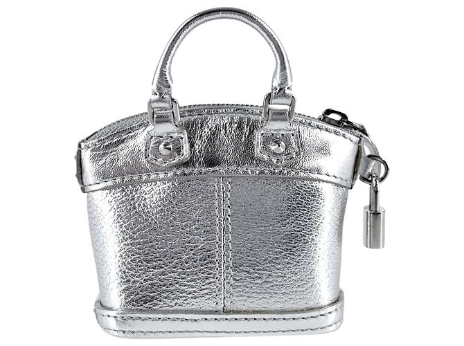 Portachiavi Louis Vuitton Mini Lockit Argento - vista 2