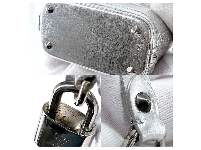 Portachiavi Louis Vuitton Mini Lockit Argento - vista 8