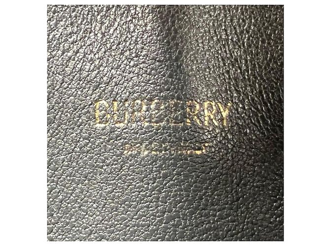 Borsa a tracolla Burberry in pelle marrone - vista 11