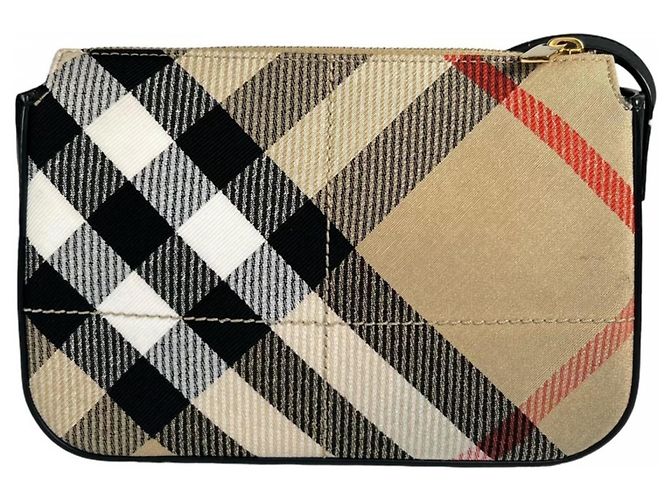 Borsa a tracolla Burberry in pelle marrone - vista 2