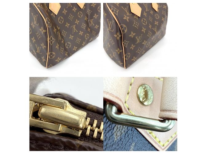 Borsa Mini Boston Speedy 25 Monogram da donna Louis Vuitton Marrone - vista 6