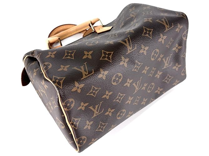 Bolso Boston Mini Speedy 25 Monogram para mujer Louis Vuitton Castaño - vista 3