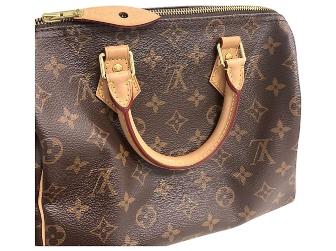 Bolso Boston Mini Speedy 25 Monogram para mujer Louis Vuitton Castaño - vista 6