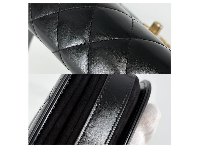 Borsa a tracolla Chanel Mini Matelassé Nero - vista 6