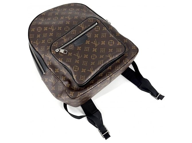 Zaino Louis Vuitton Josh NV Marrone Nero - vista 3