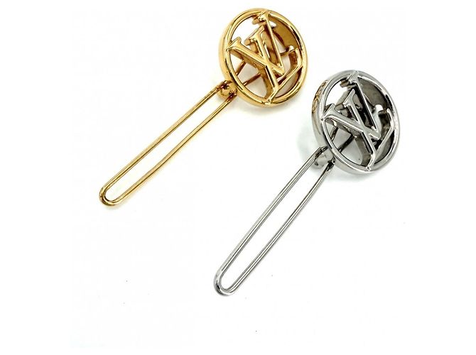 Fermi capelli Baby Laze da donna Louis Vuitton Argento D'oro - vista 3