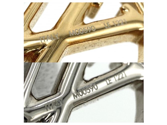 Fermi capelli Baby Laze da donna Louis Vuitton Argento D'oro - vista 4
