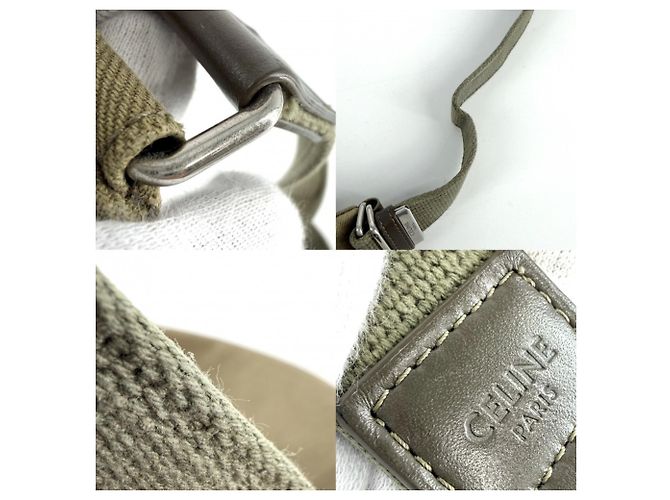 Céline Marsupio Celine in tela kaki Cachi - vista 7