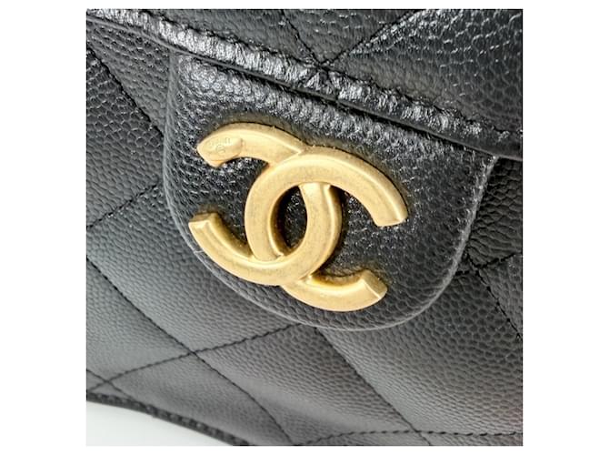 Timeless Borsa a tracolla Chanel in vitello martellato nero - vista 7