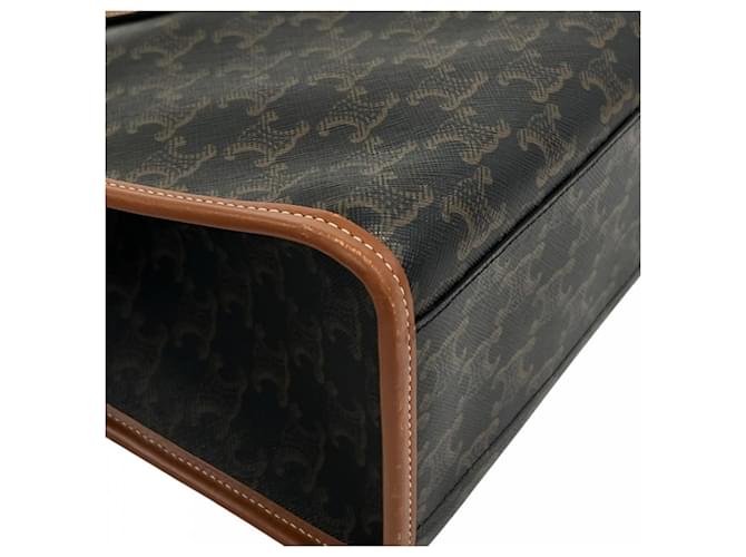 Céline Borsa Tote Celine Triomphe Marrone - vista 10