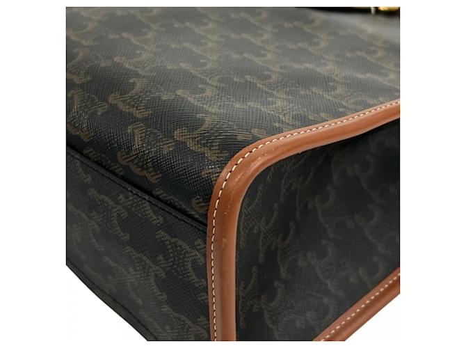 Céline Borsa Tote Celine Triomphe Marrone - vista 11